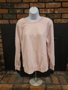 Athletic Works Light Pink Raglan Crewneck Sweatshirt